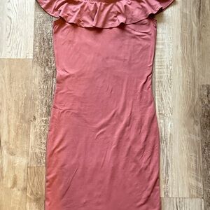 Hot Kiss Ruffled Mauve Mini Dress